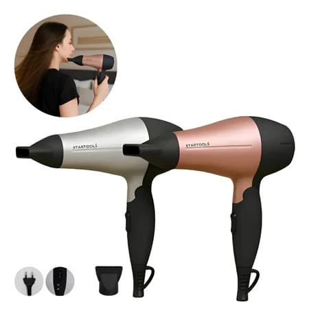Secador De Cabelo Portátil 1200W Bivolt Manual Dobrável Compacto 2 Velocidades Viagem Academia Casa Profissional