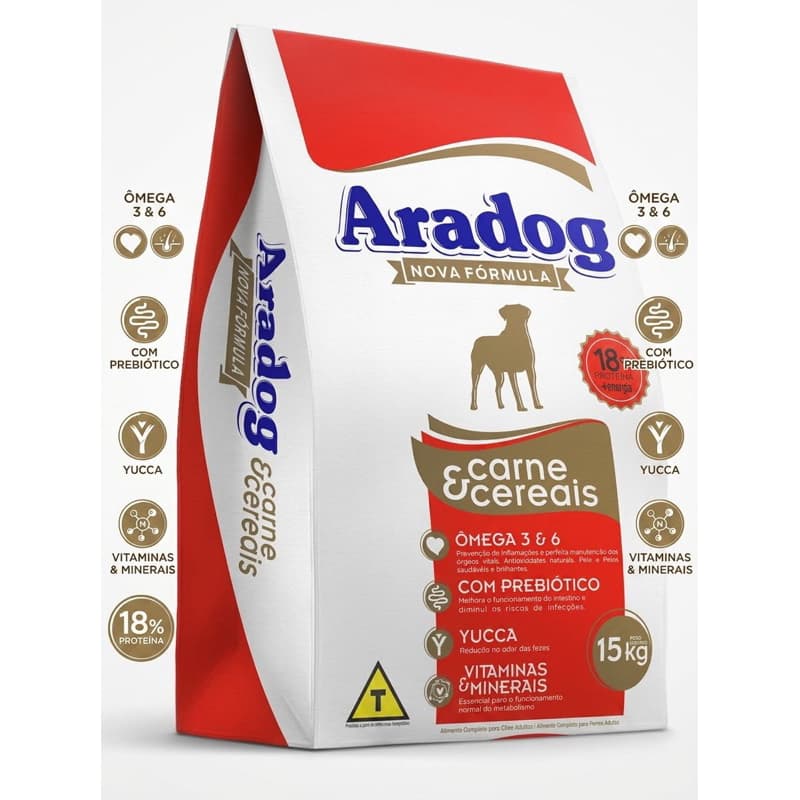 Ração para cachorro Aradog 15kg linha econômica
