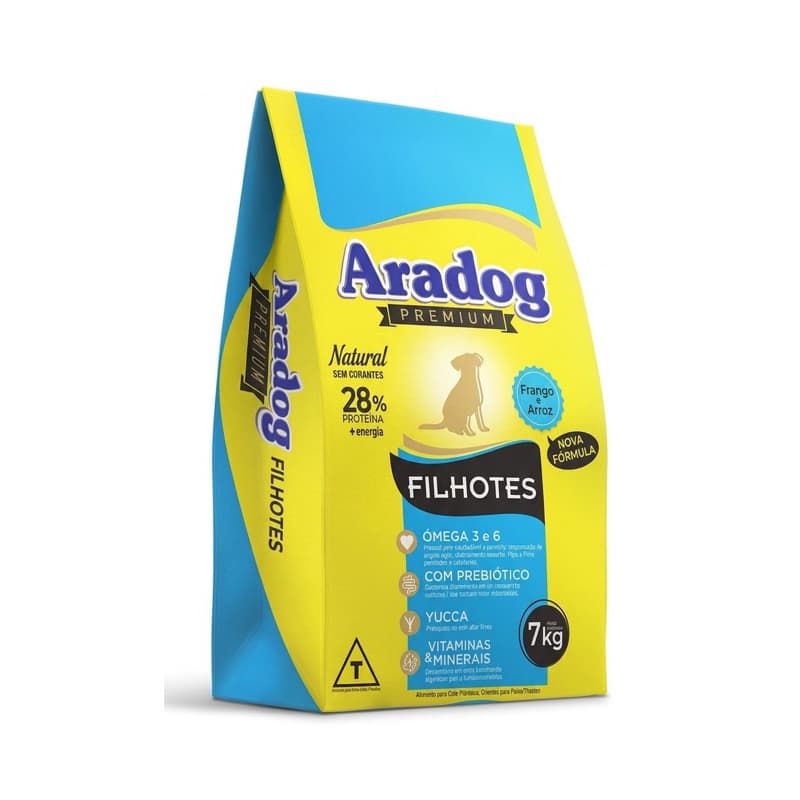 Ração para cachorro Aradog Premium FILHOTES  7 kg -  natural