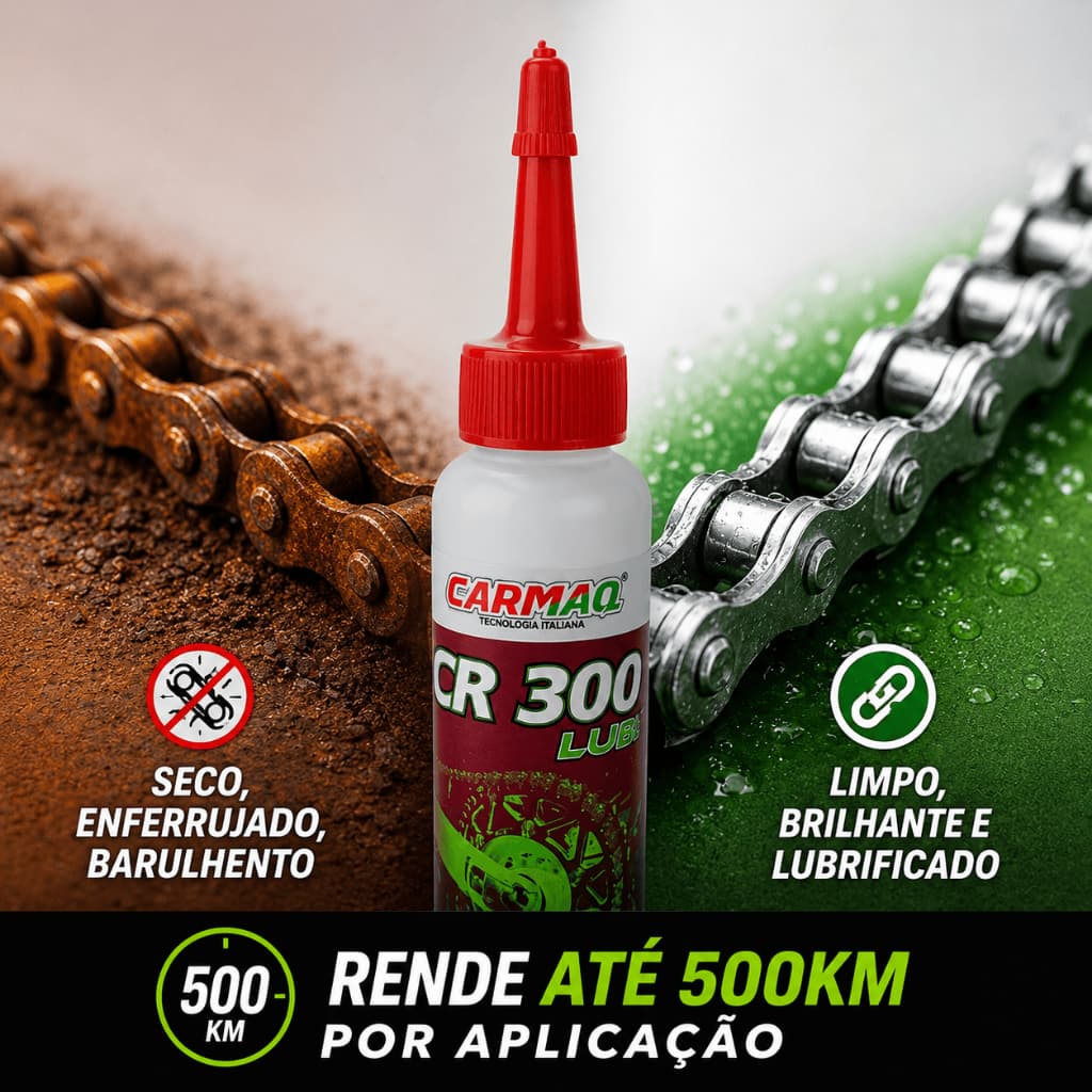 Lubrificante para Corrente Moto Bike CR300 55ml |  1,2 ou 3 Óleo para Corrente de Moto Bicicleta Rende +500