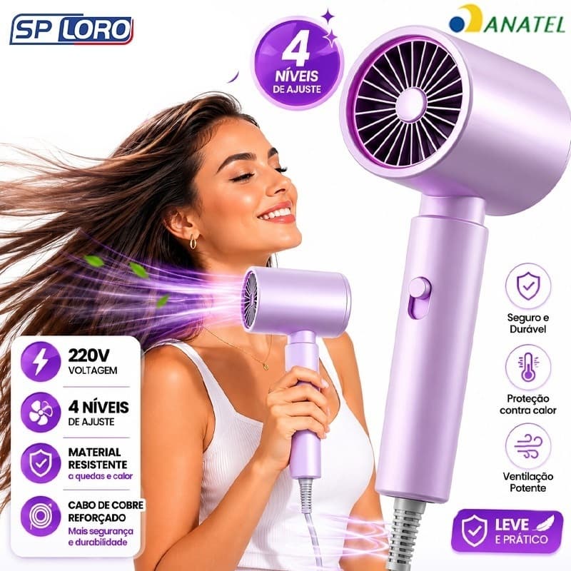 Secador de Cabelo 110v Alta Velocidade Secador íons negativos Profissional XK-G08-F