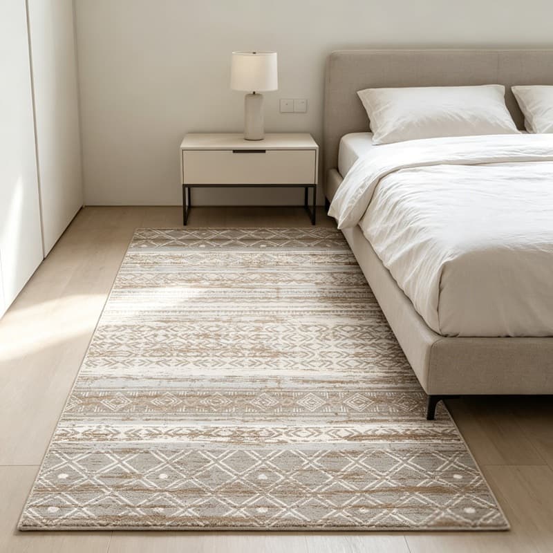 Tapete Moderno Simples 185*125cm Antiderrapante Fácil de Limpar para Sala e Quarto