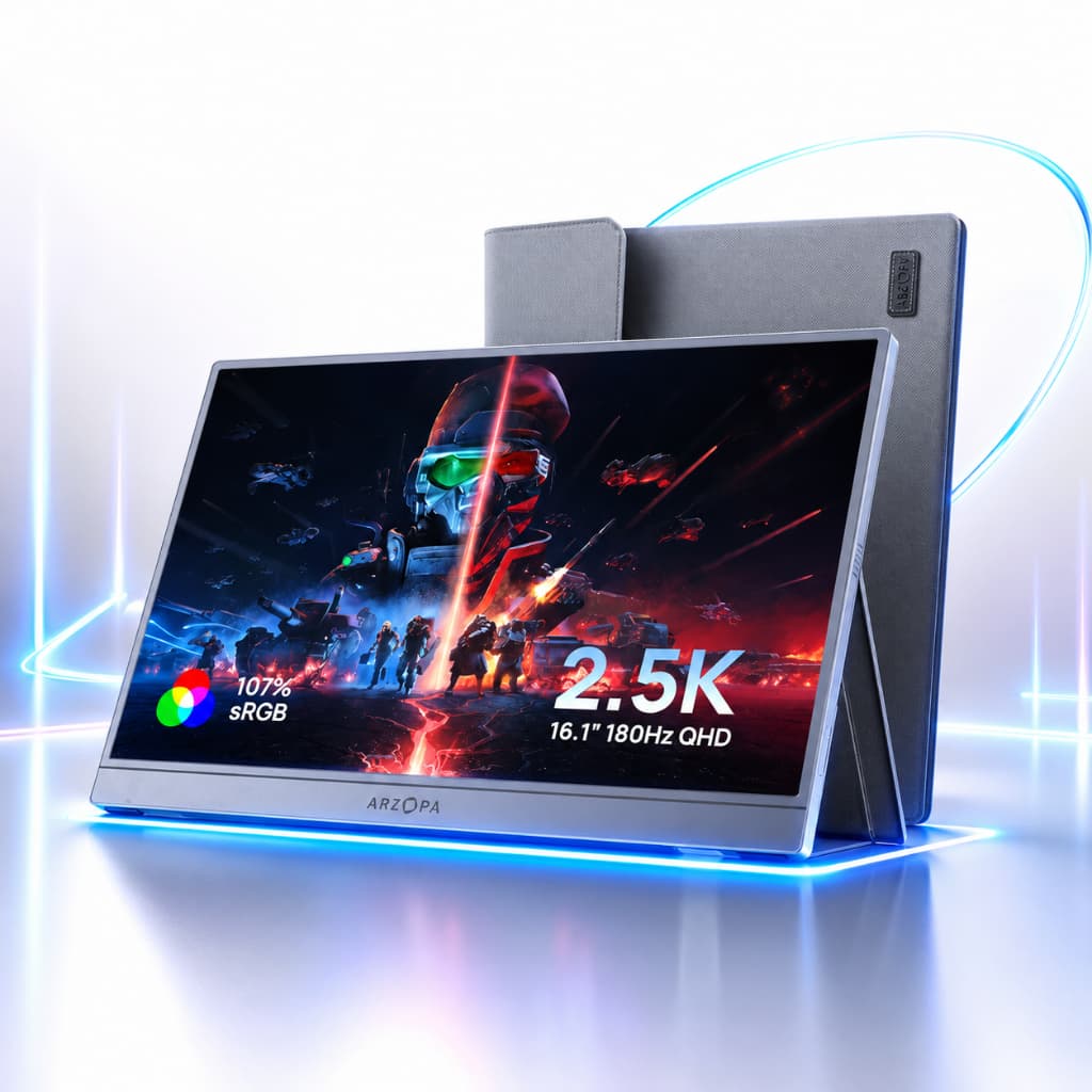 ⭐⭐⭐⭐⭐ Monitor Gamer Portátil ARZOPA Z3FC 16.1" 2.5K 180Hz 107% sRGB IPS USB-C HDMI