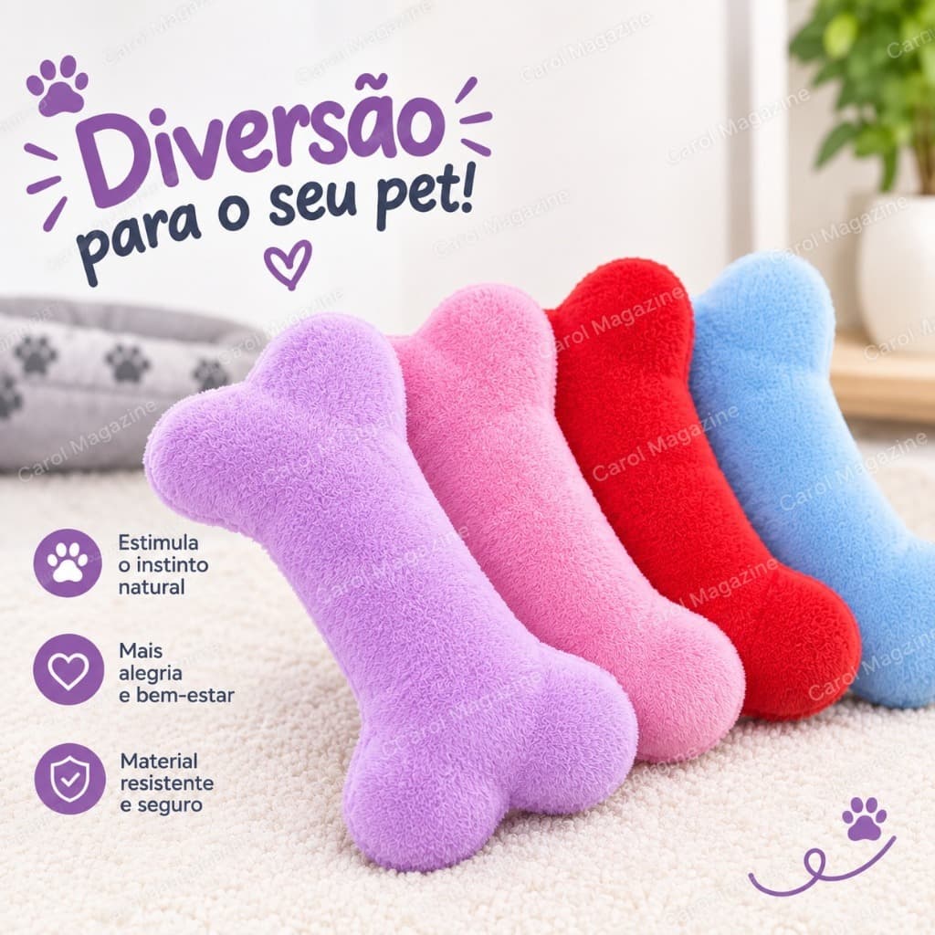Brinquedo Osso Ossinho De Pelucia Pet Brinquedo Almofada Ossinho De Pelucia Para Cachorro Brincar