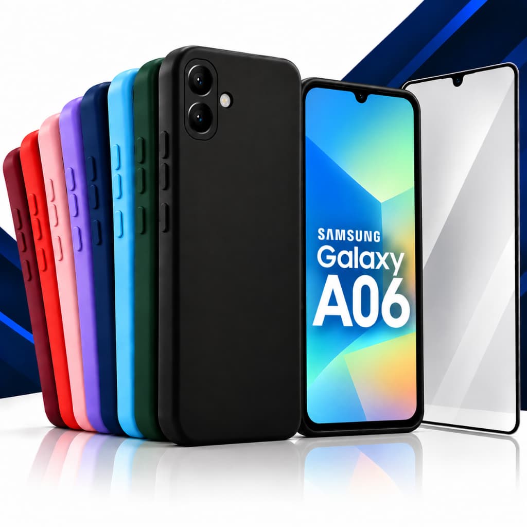 Capa Capinha Anti Shock Aveludada + Película Para Galaxy A06