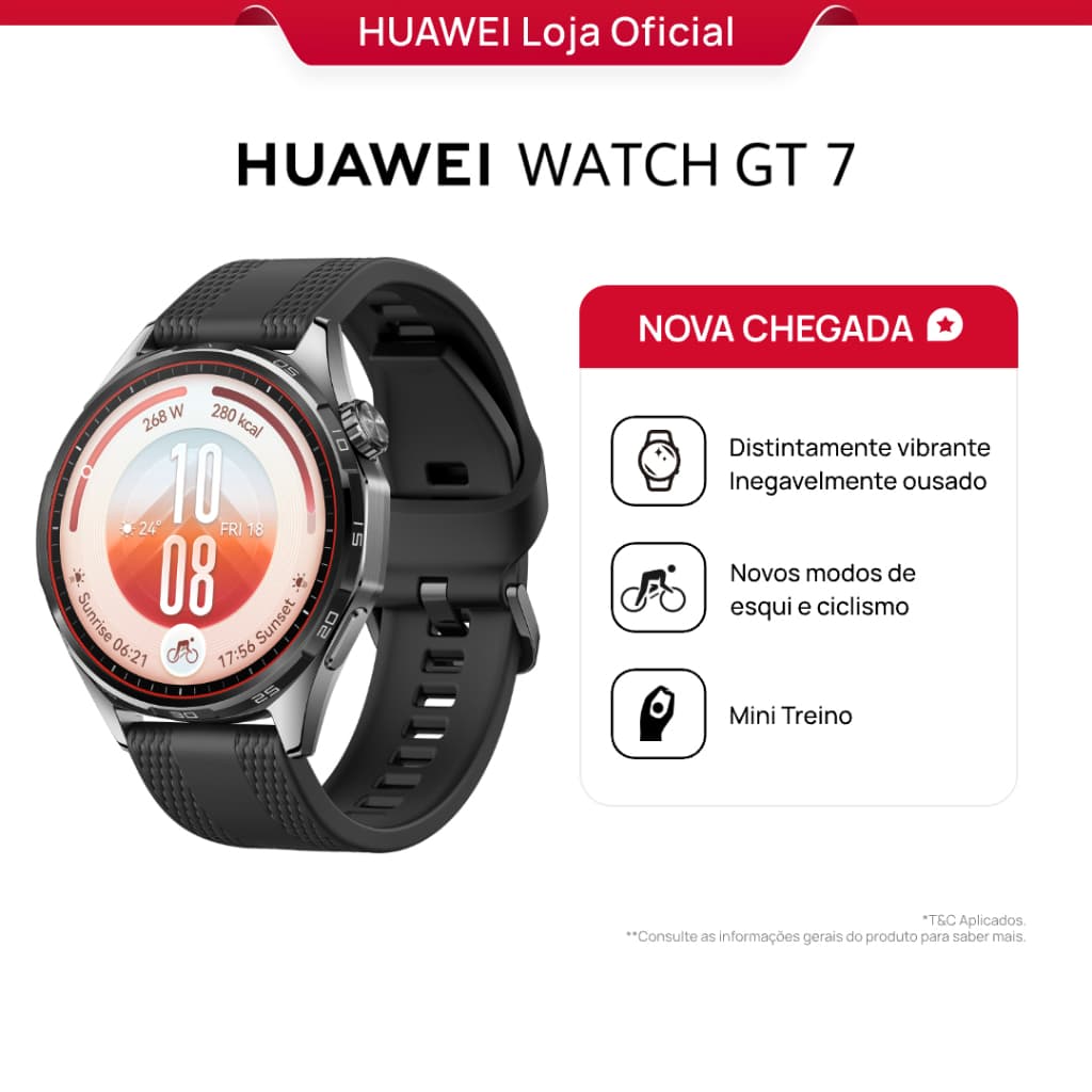 HUAWEI WATCH GT 7 SERIES | 41mm/ 46mm | Smartwatch Relógio | GPS Integrado | AMOLED 1,47" | 5 ATM + IP69