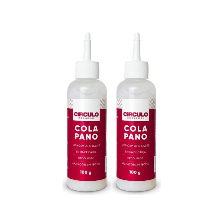 Kit 2 Colas de Pano Tecido Círculo 100g Fixação Resistente Patchwork