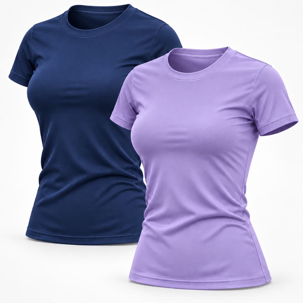 Roupa de academia feminina kit 2 Dry Fit Preta Manga Curta Academia Treino Fitness Básica