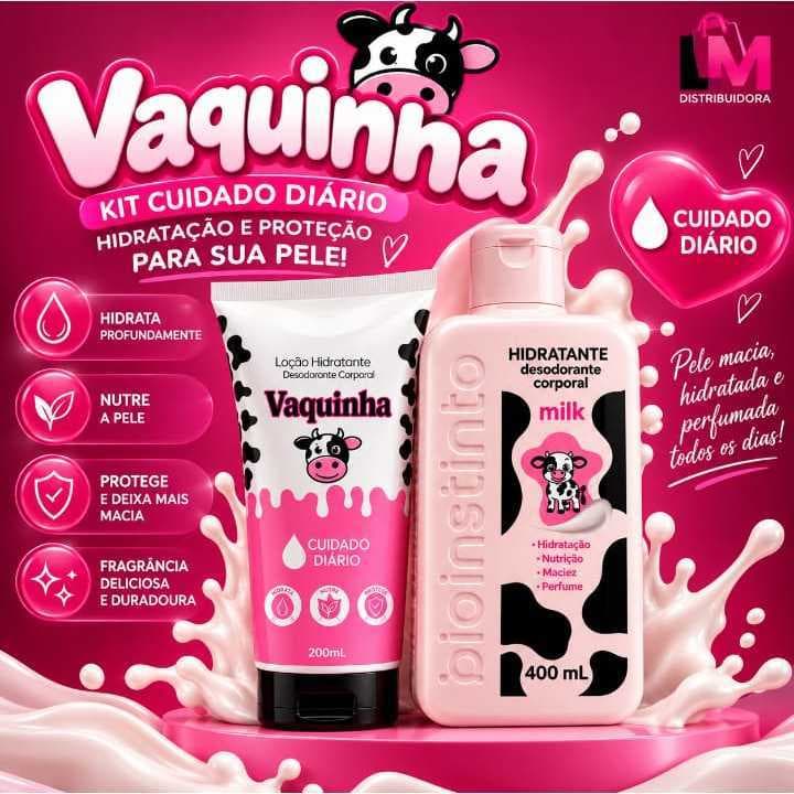 Kit Vaquinha Cuidado Diário – Loção Hidratante + Hidratante Corporal Milk