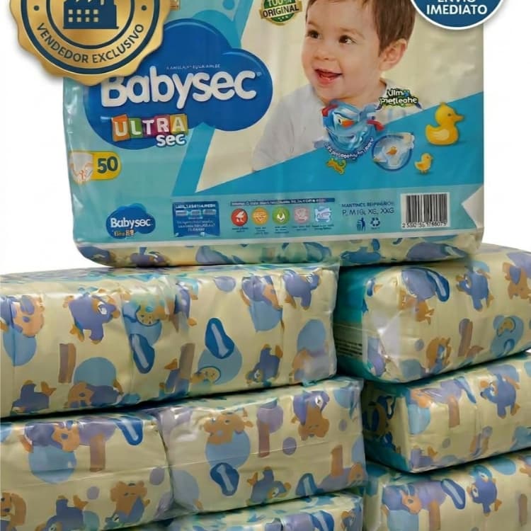 Fralda  Baby Sec   (  PACOTÃO  ) P 100  - M 90  - G 80 - EG  70 -  XXG  56  Unid  Pacotão  1º Linha  .+ FRETE GRATIS