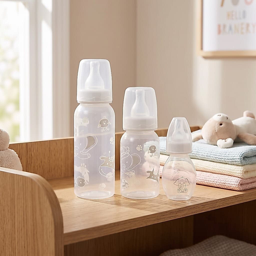 Kit 3 Mamadeiras para Bebê Recém-Nascido 60ml 140ml 240ml