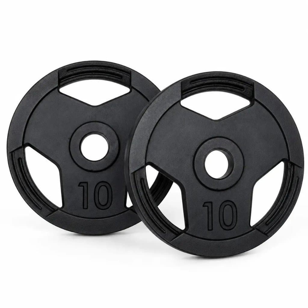 Kit 2 Anilha 10kg (Par) Musculação Academia Treino Peso Fitness Exercícios Físicos Esporte Fisioterapia Recuperação