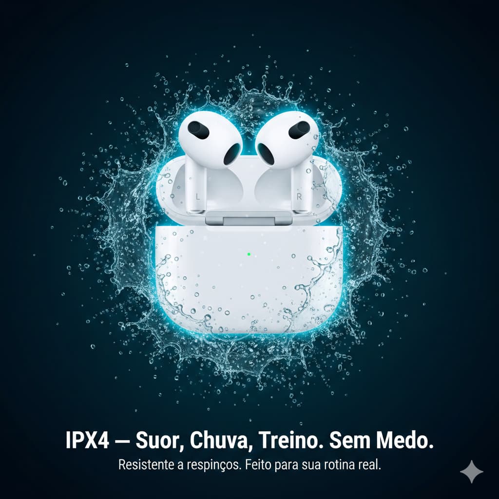 Fone Bluetooth TWS A'Gold FN-BT10 🎧  6h Bateria IPX4 Touch Control Sem Fio  Android iPhone — Chega de fone ruim.