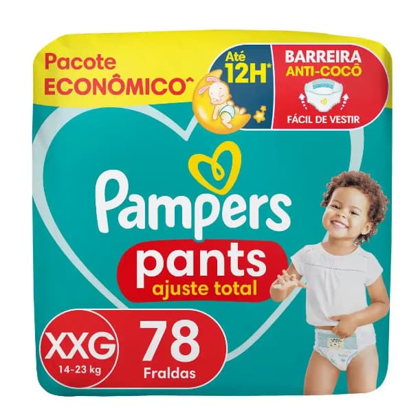 Fralda Pampers Pants Ajuste Total XXG 78 unidades