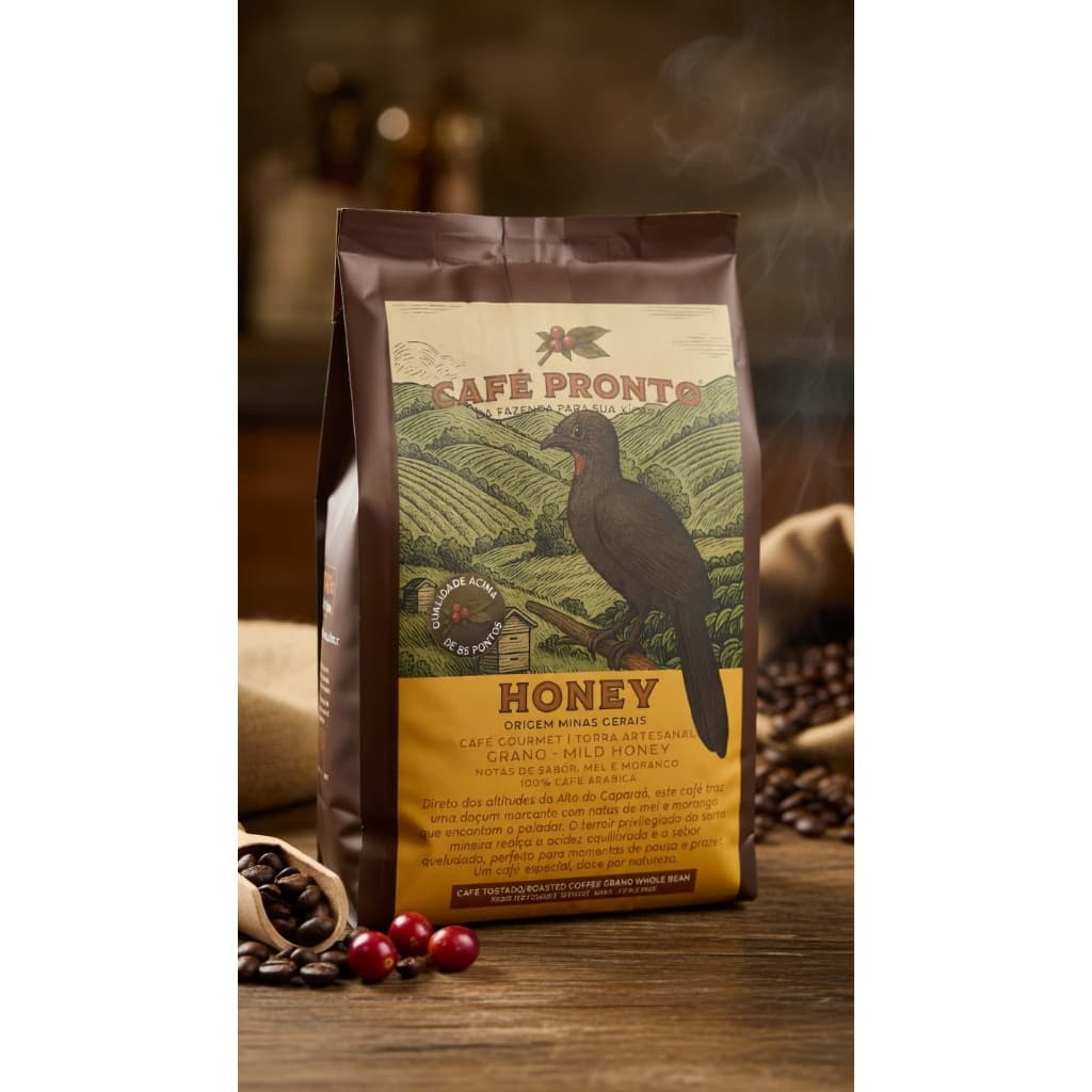 Café Pronto Honey 250g Torrado Arábica em Grão Artesanal