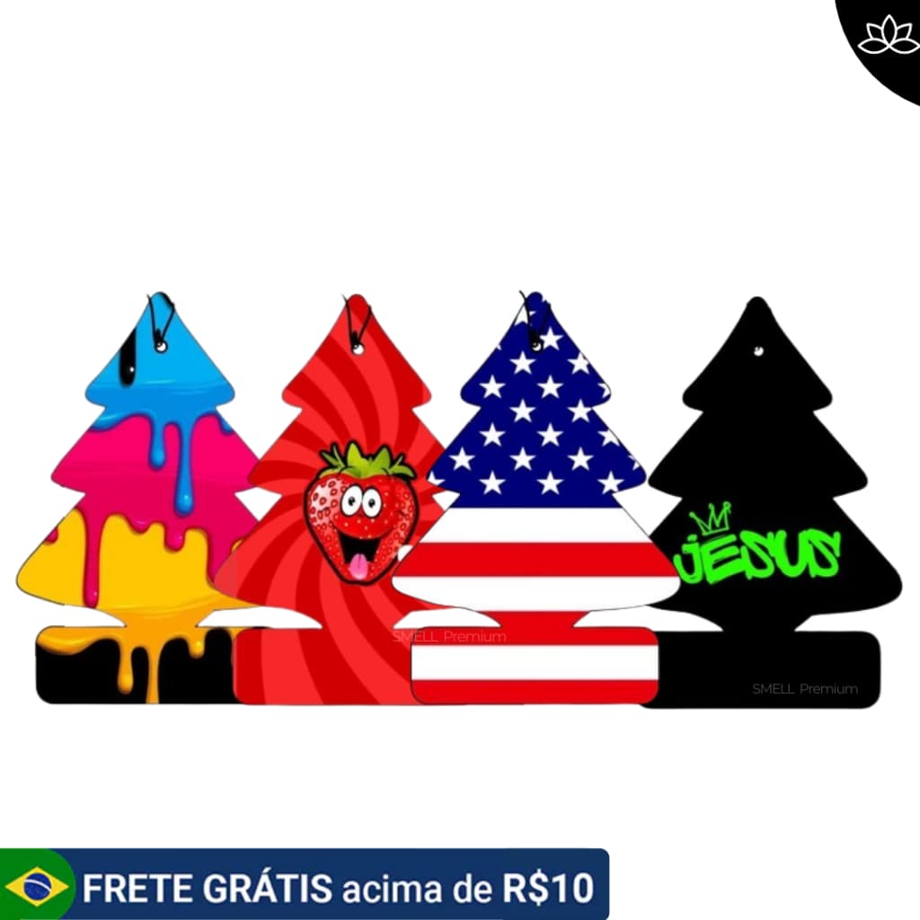 KIT 15/10/4 UNIDADES Cheirinho de Carro e Aromatizante PREMIUM – Aromas Exclusivos, Corte a Laser e Perfume Intenso!