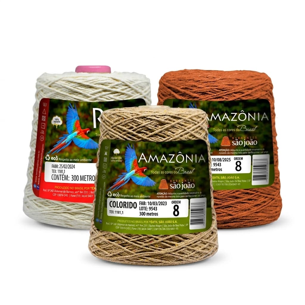 Barbante Número 8 Amazonia Para Crochê Escolhe a Cor Envio Imediato