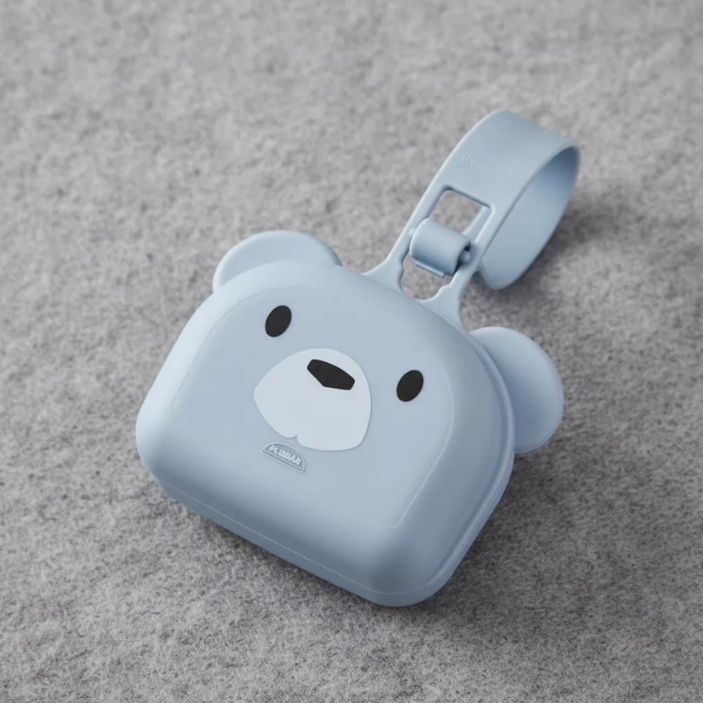 Protetor de chupeta bebe infantil com alça ludico urso gatinho azul rosa