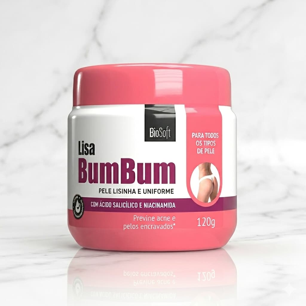 Creme para O Bumbum Bio Soft - pele lisinha Sem Manchas e Foliculite 120g - Hidratante Renovador