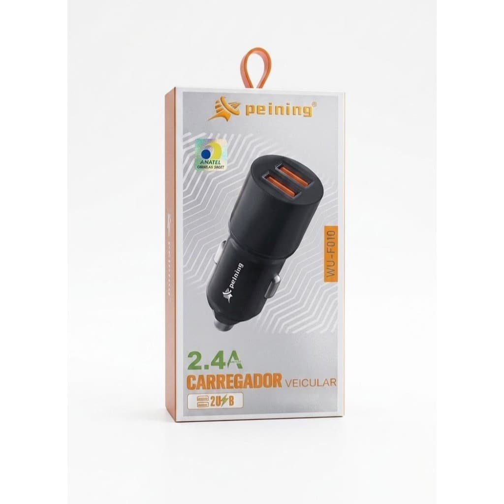 Carregador Veicular Peining 2.4 WU-F010 - 2 Saídas USB - Carregamento rápido