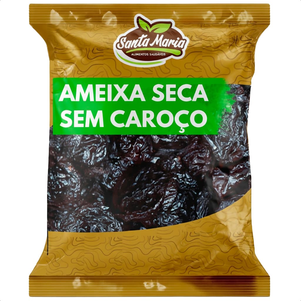 Ameixa Seca Sem Caroço Natural 1KG 500G Receita Gourmet Chef Saudável Natural 100%