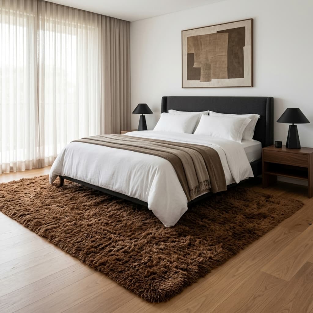 Tapete 1,40x2,00 Macio Felpudo Luxo Sala Quarto Base Antiderrapante Higienização Prática Conforto