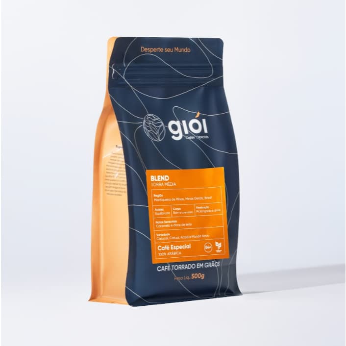 Café Especial 500g Torrado Em Grãos 100% Arábica, 84+ Blend Média - Giói