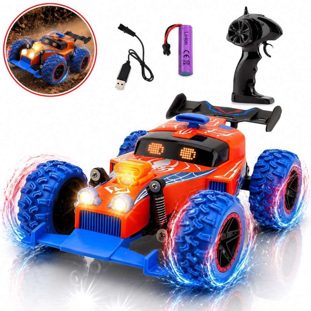 Carrinho Controle Remoto Recarregável 4x4 Anda na Terra Resistente