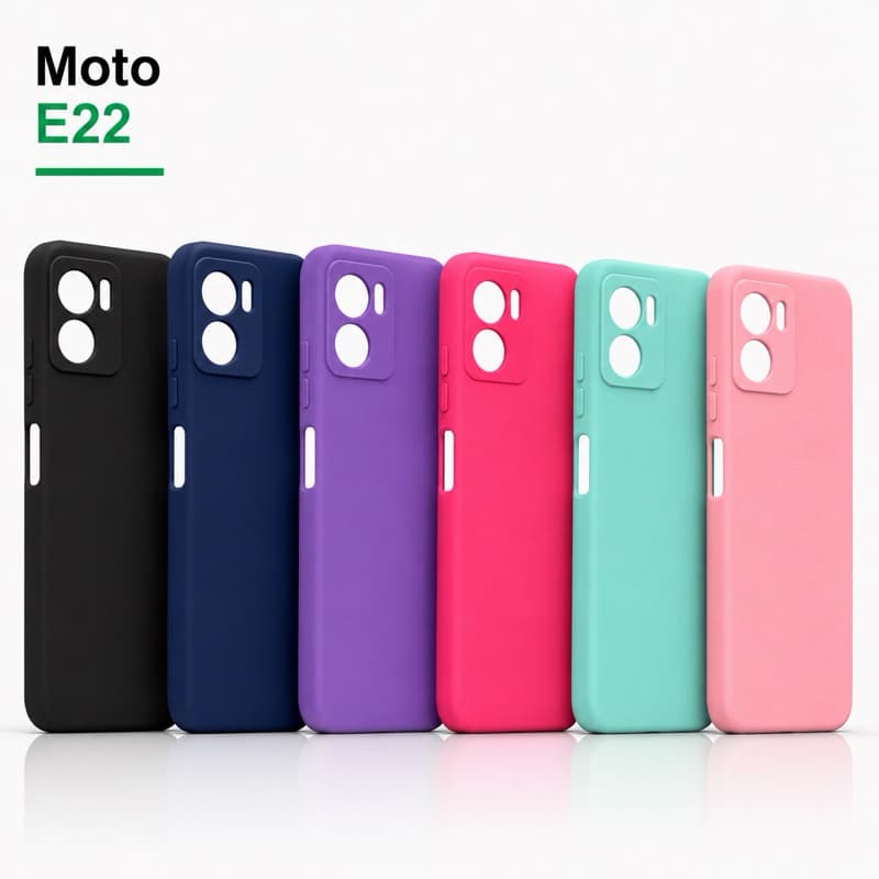 Capa Para Motorola Moto E22 Silicone Aveludada Capinha De Celular