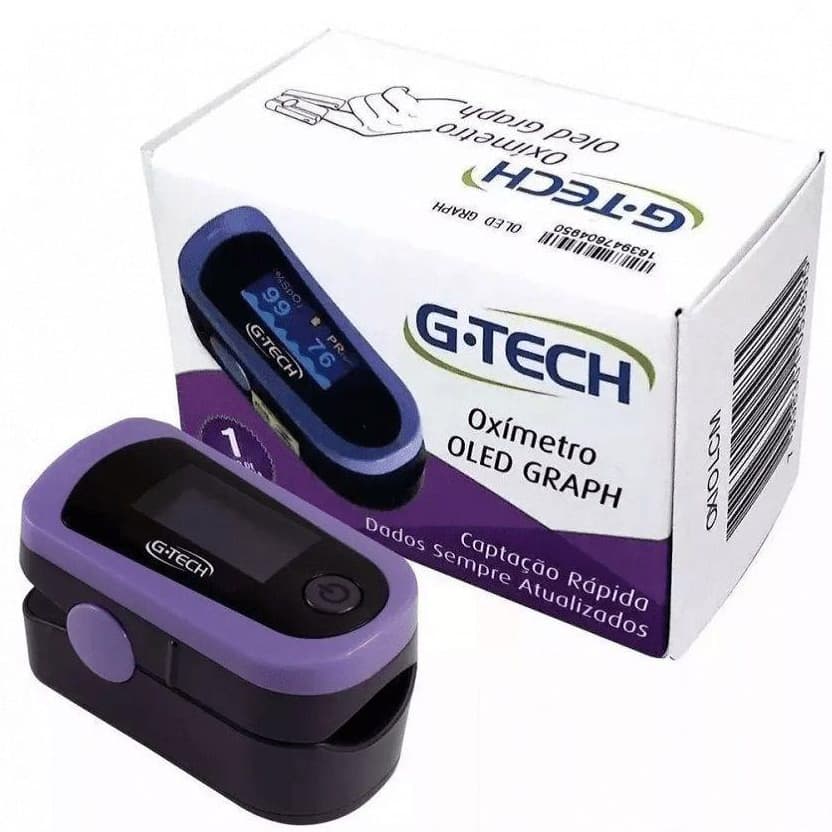 Oximetro Digital De Dedo Medidor De Saturação e Oxigênio No Sangue G-tech