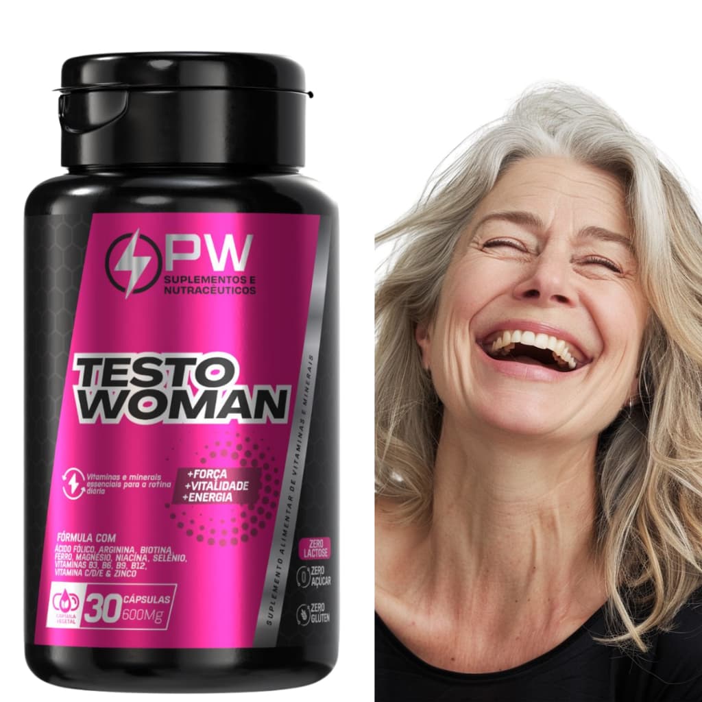 Testo Woman Melhor Suplemento Original Alivium Sintomas Menopausa TPM Climatério Vitaminas Puras