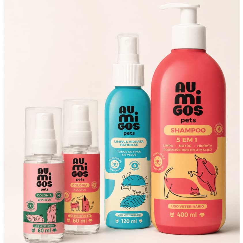Au.Migos Pets O Boticário - Colônia - Shampoo 5 Em 1 - Limpa E Hidrata Patinhas - Higiene para cachorro e gatos