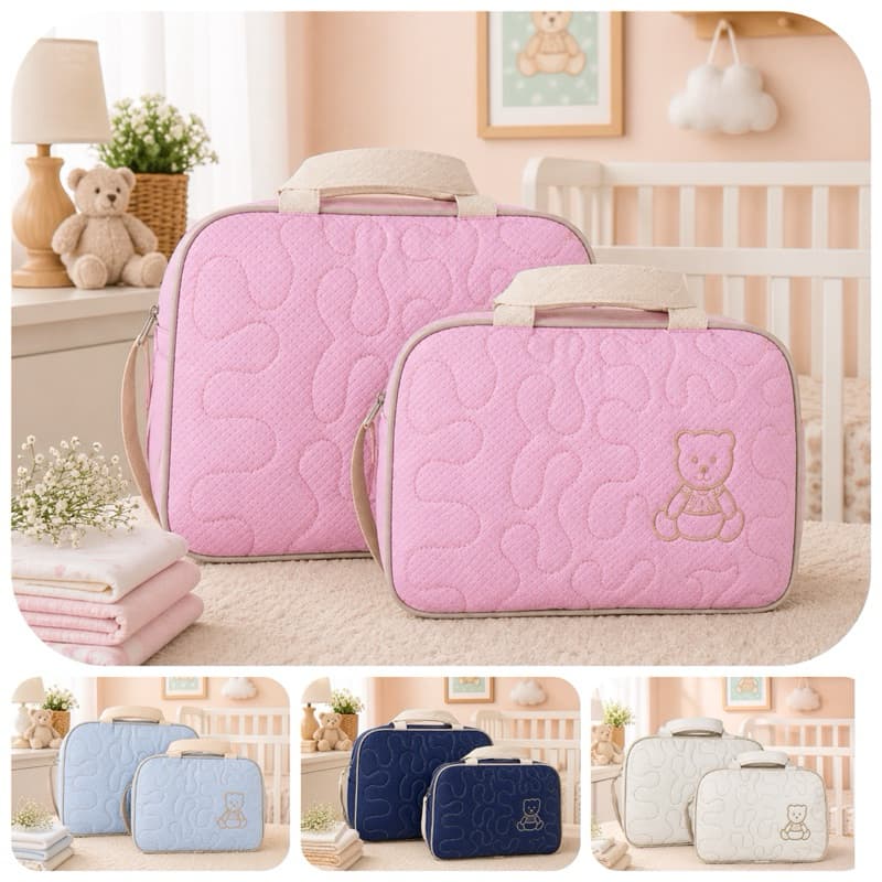 kit 2 Bolsas Maternidade ideal para mãe e bebê recém nascido