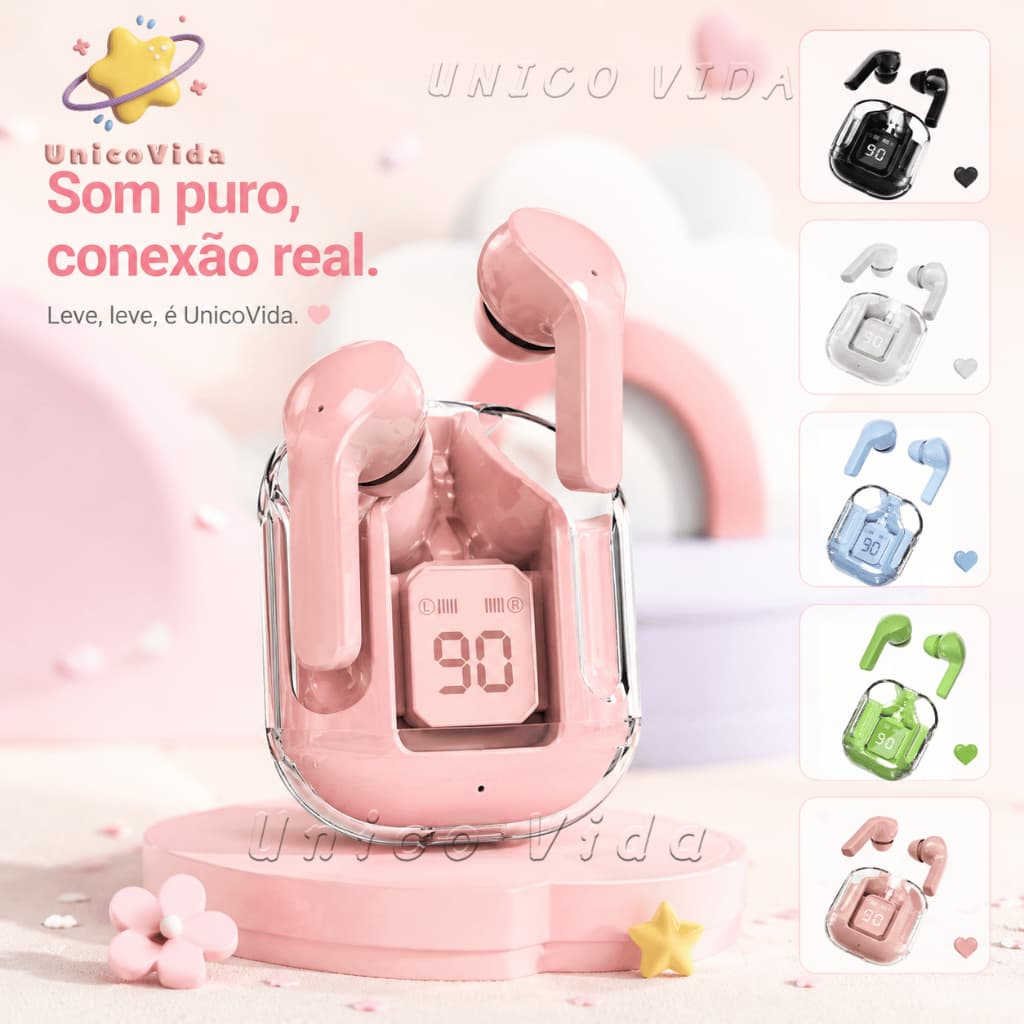 NOVO A31 Fone De Ouvido Ruído Cancelando Earbuds Bluetooth Sem Fio HiFi Stereo Com Carregamento De Visor Digital