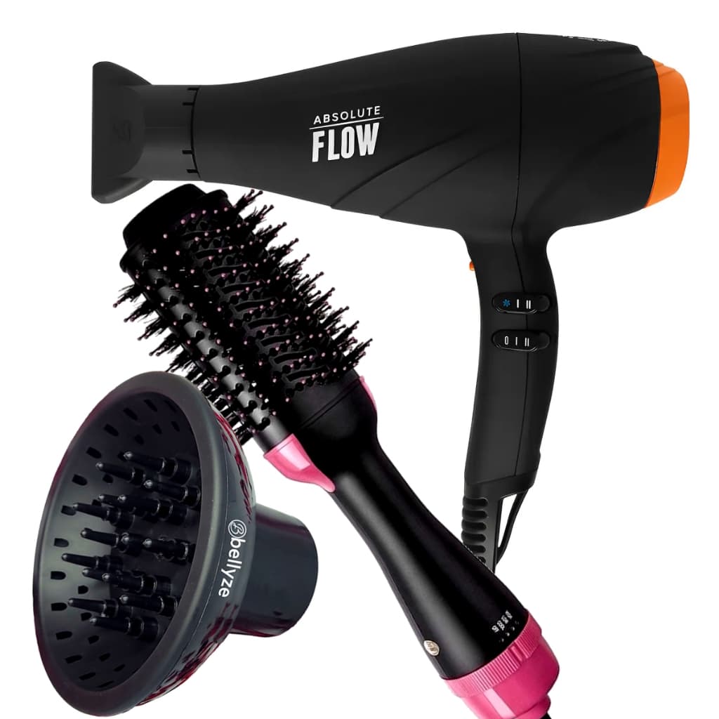 Secador De Cabelo Gama Italy Gbs 2300w Profissional Ar Quente Frio Difusor Cachos Escova 3 Em 1 City