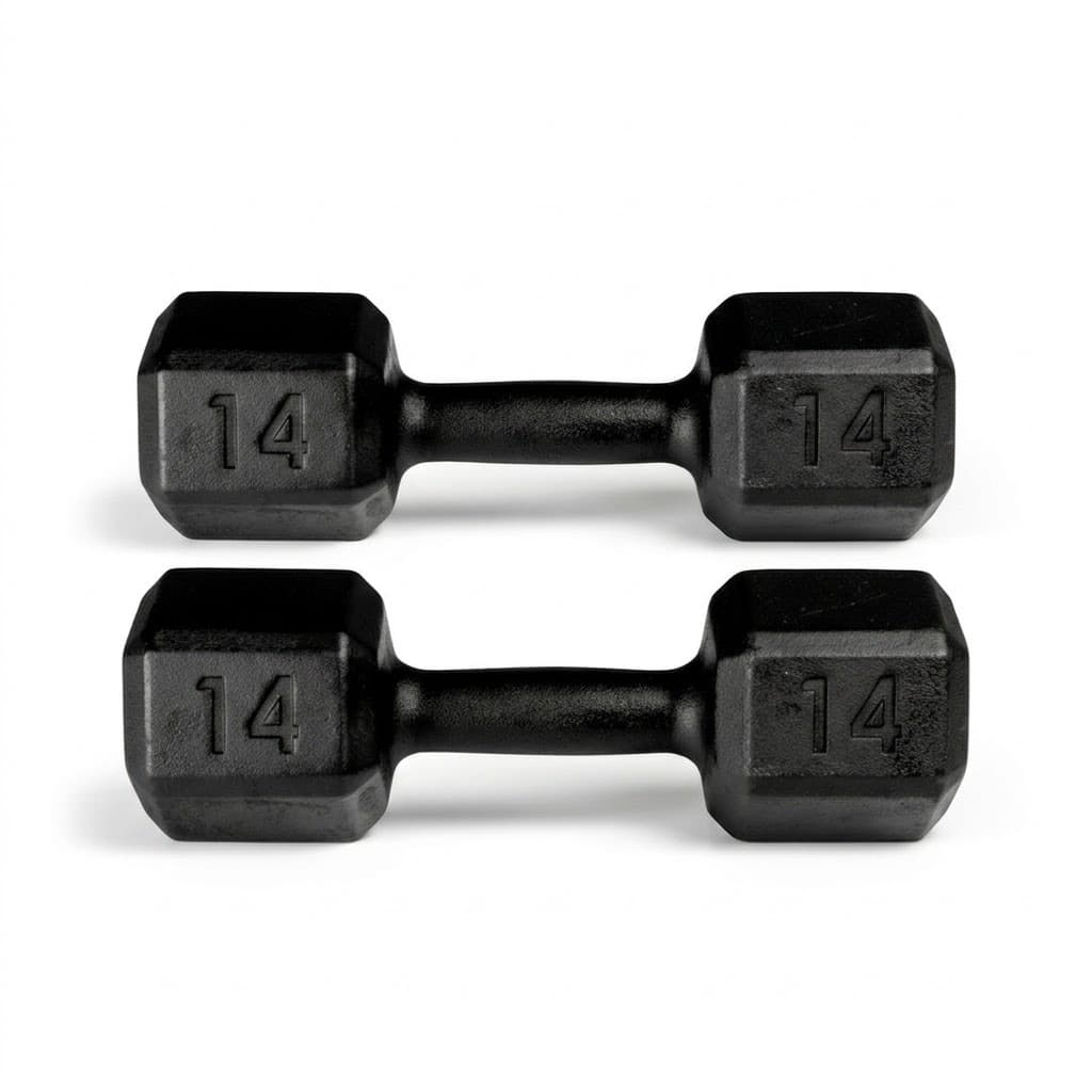 KIT PAR 2 HALTER PESO 14KG SEXTAV. MUSCULAÇÃO ACADEMIA FITNESS CROSSFIT TREINO FORÇA PREMIUM GYM