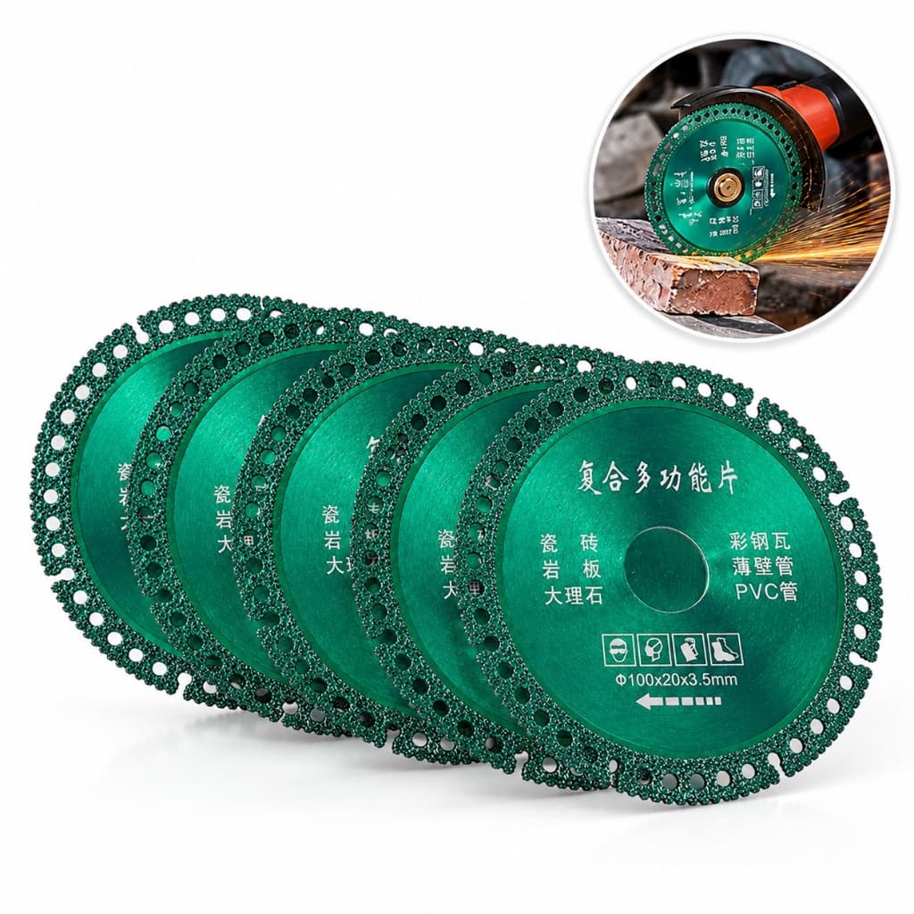 6 Em 1 Disco De Corte Com Diamante Lâmina De Serra Multifuncional Diamantado 100mm Para Azulejo Cerâmico PVC