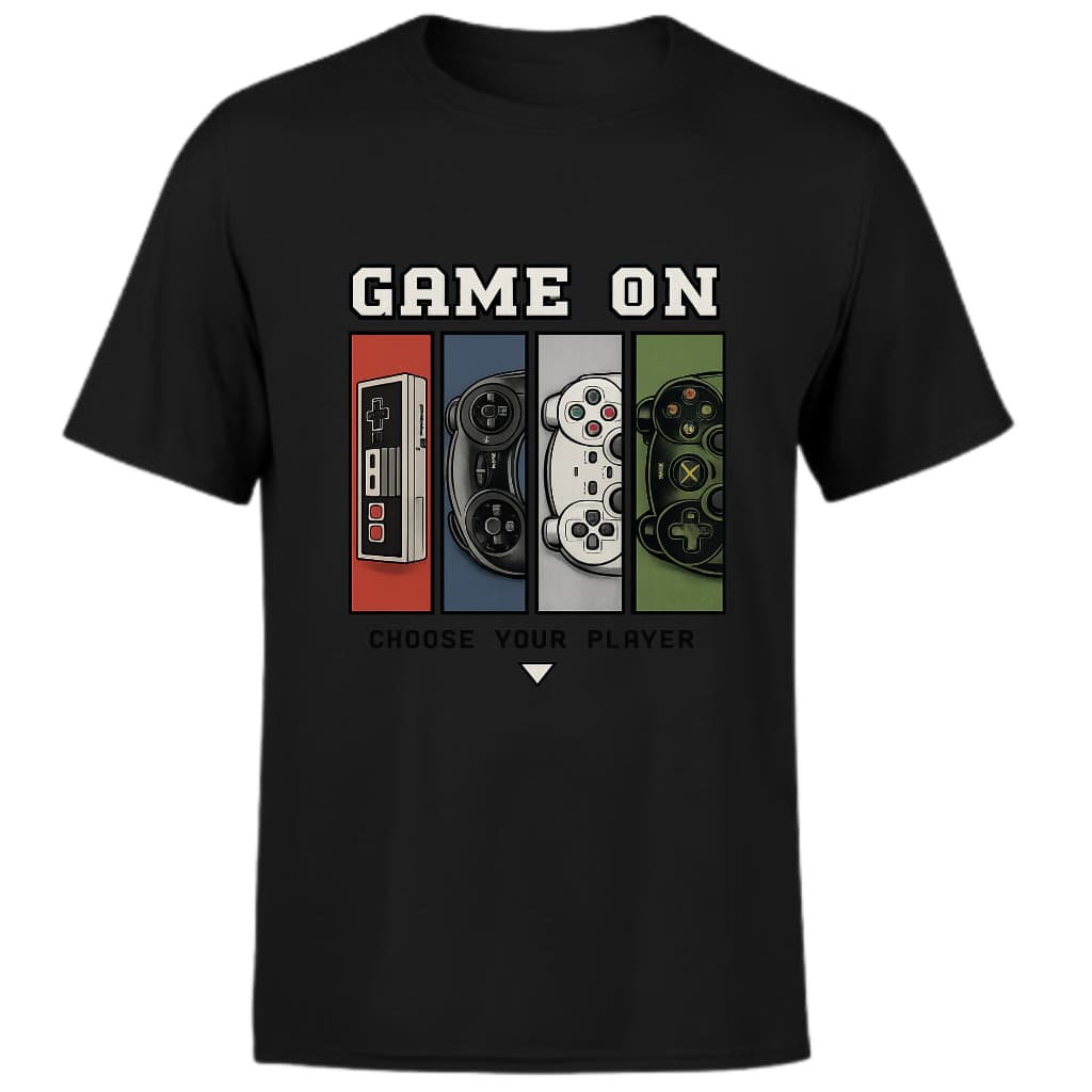 Camiseta Game On Gamer Retrô Controle Videogame Unissex