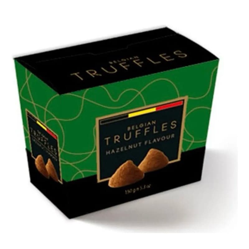 Trufas Belgas Importadas Belgian Truffles Sabor Avelã Hazelnut Caixa Presente Chocolate Premium 150g