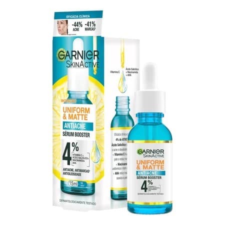 Sérum Facial Garnier Antiacne Vitamina C Efeito Matte Antioleosidade 15ml