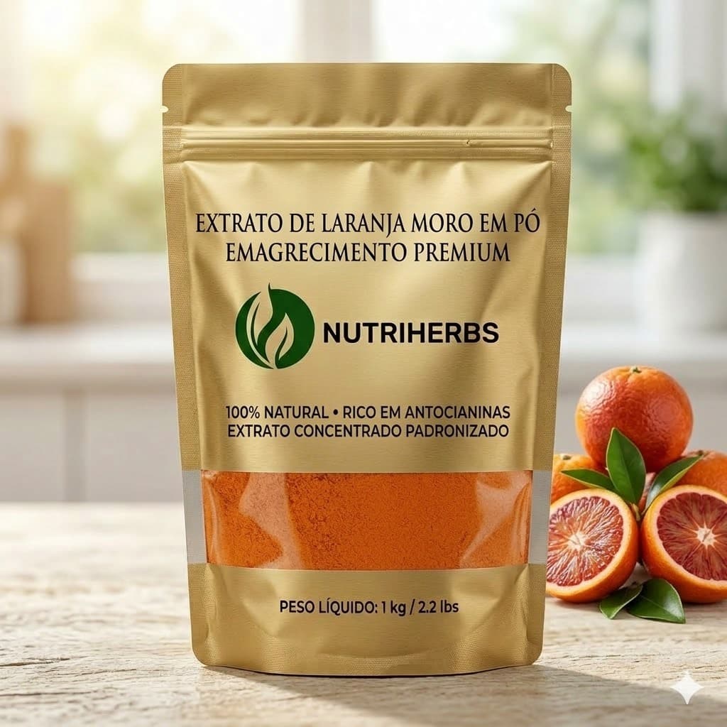 Laranja Moro em Pó 100% Natural 200g, 500g e 1kg - Rico em Antioxidantes e Vitamina C - NUTRIHERBS