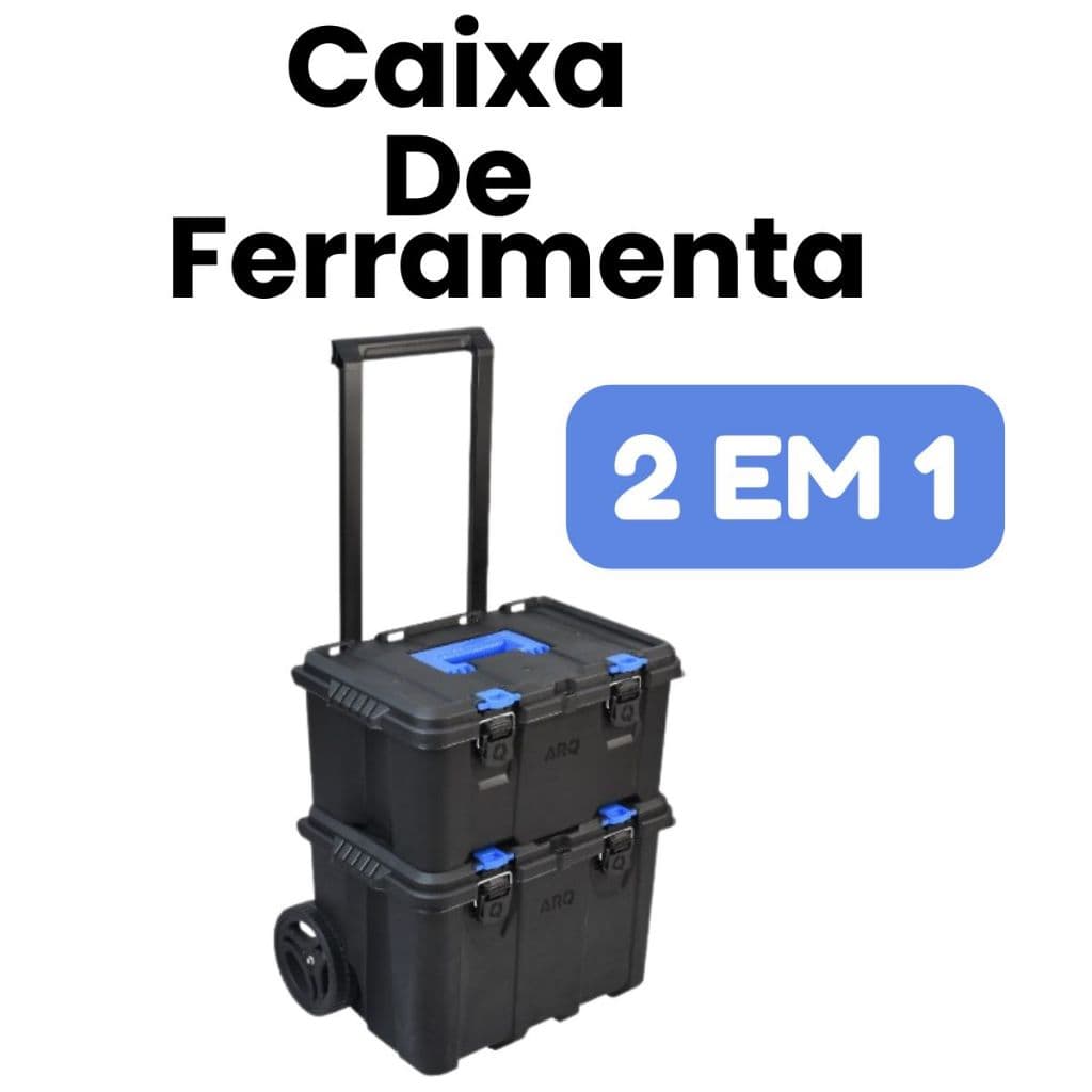 KIT Caixa de Ferramentas Modular Ultra Box 2 em 1 com Rodas Resistente TOY 26047