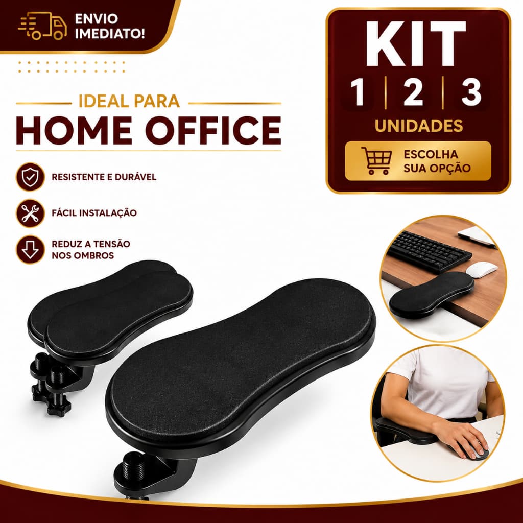 Descanso Apoio De Braço 1/2/3 Ergonômico Mesa Gamer Escritório Notebook Ajustável Giratório