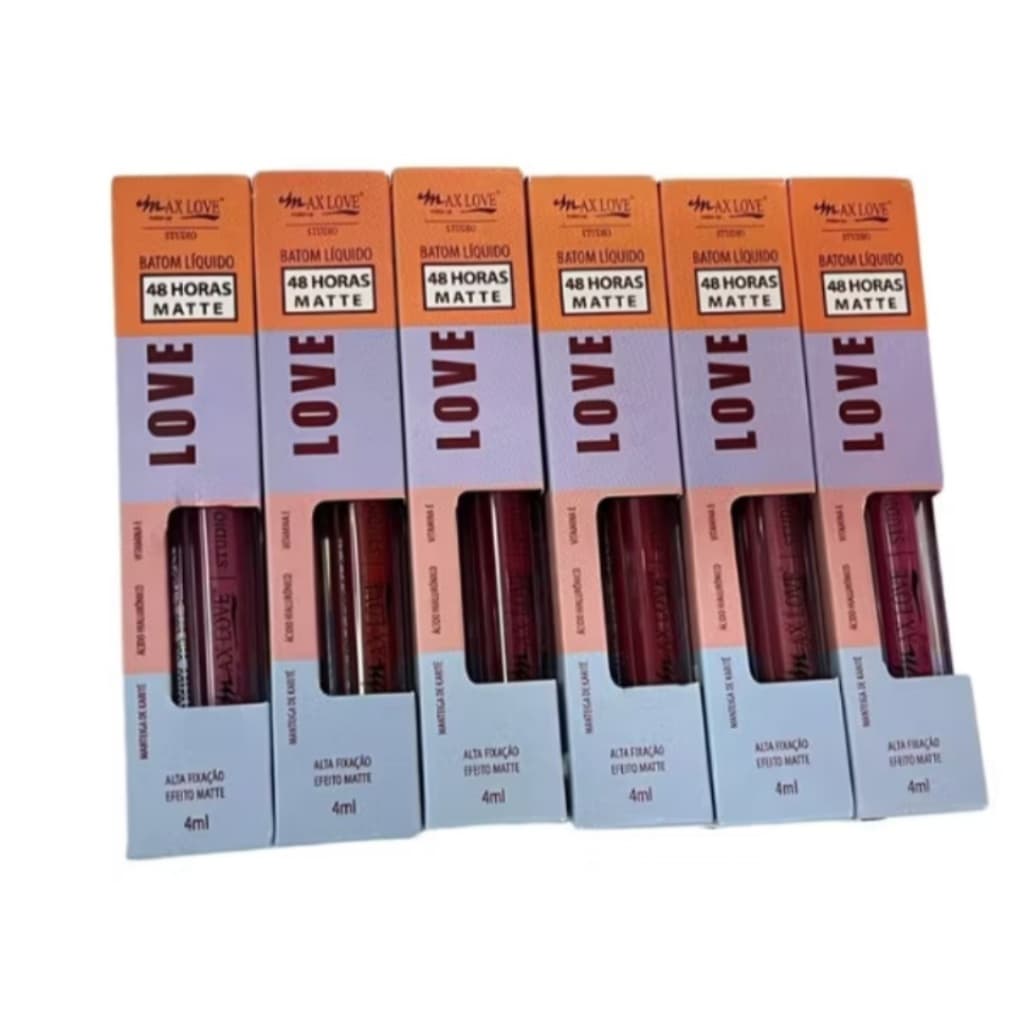 Batom liquido Matte 48h Maxlove Alta duração