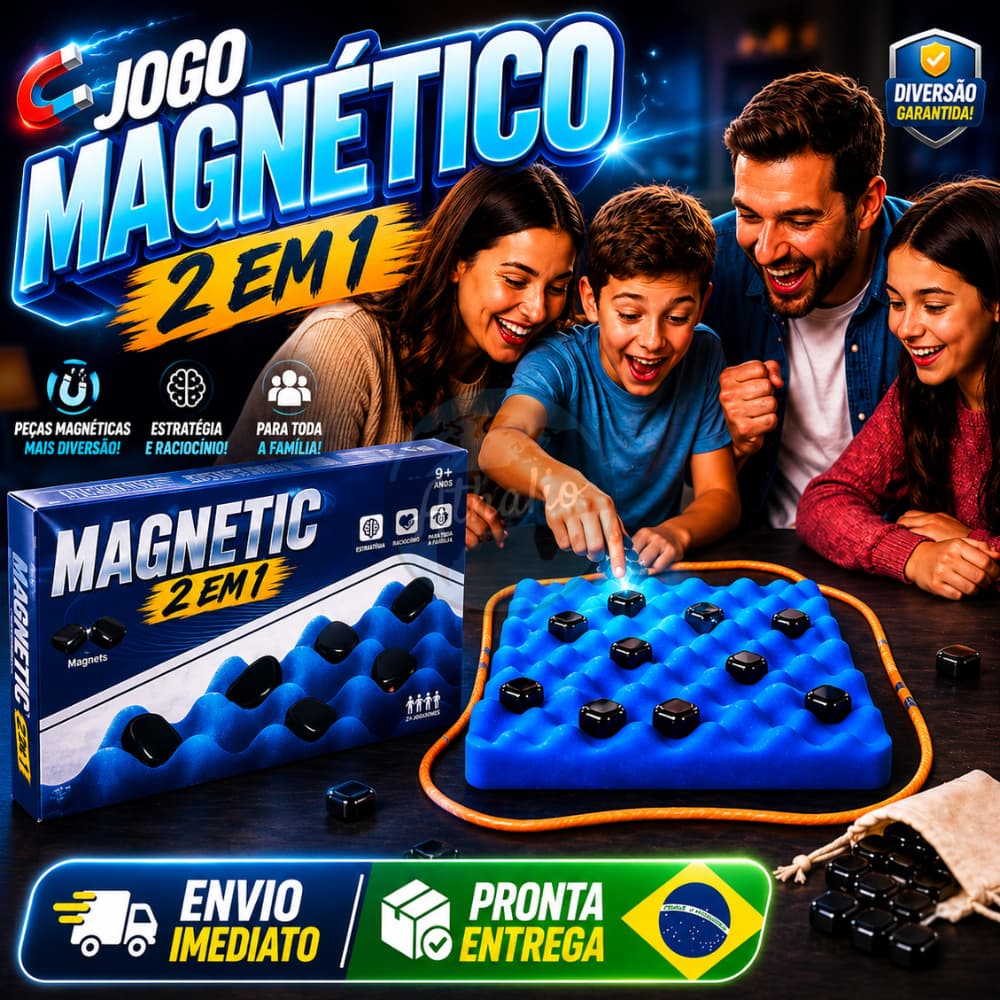 Jogo Xadrez Magnético 2 em 1 Mesa Divertido Tabuleiro Multiplayer Para Casa Família