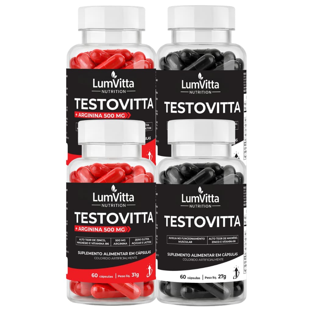 Kit Pré Hormonal Testo Vasodilat + Testo Suplemento Vitaminas Minerais Energia Disposição 60 Cáps