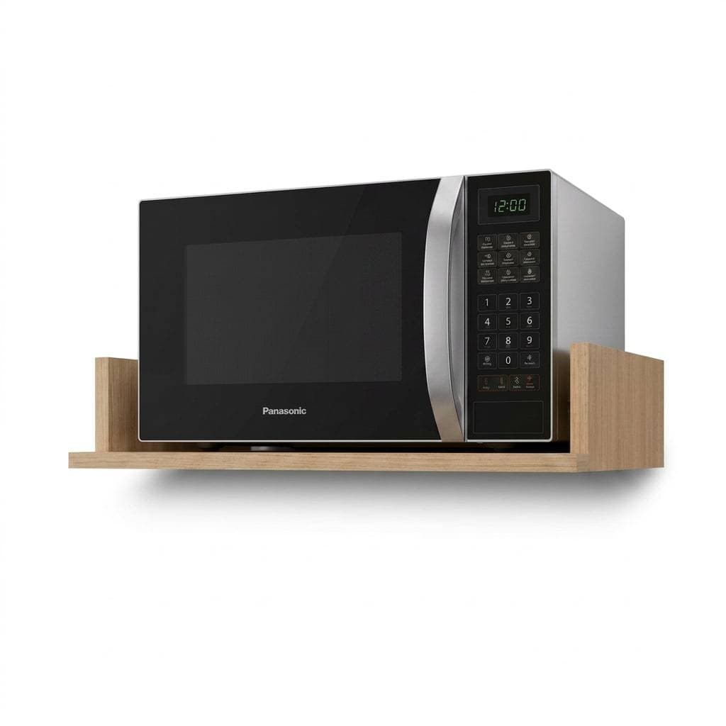Suporte para Micro-ondas Forno Prateleira para Parede Multiuso em MDF