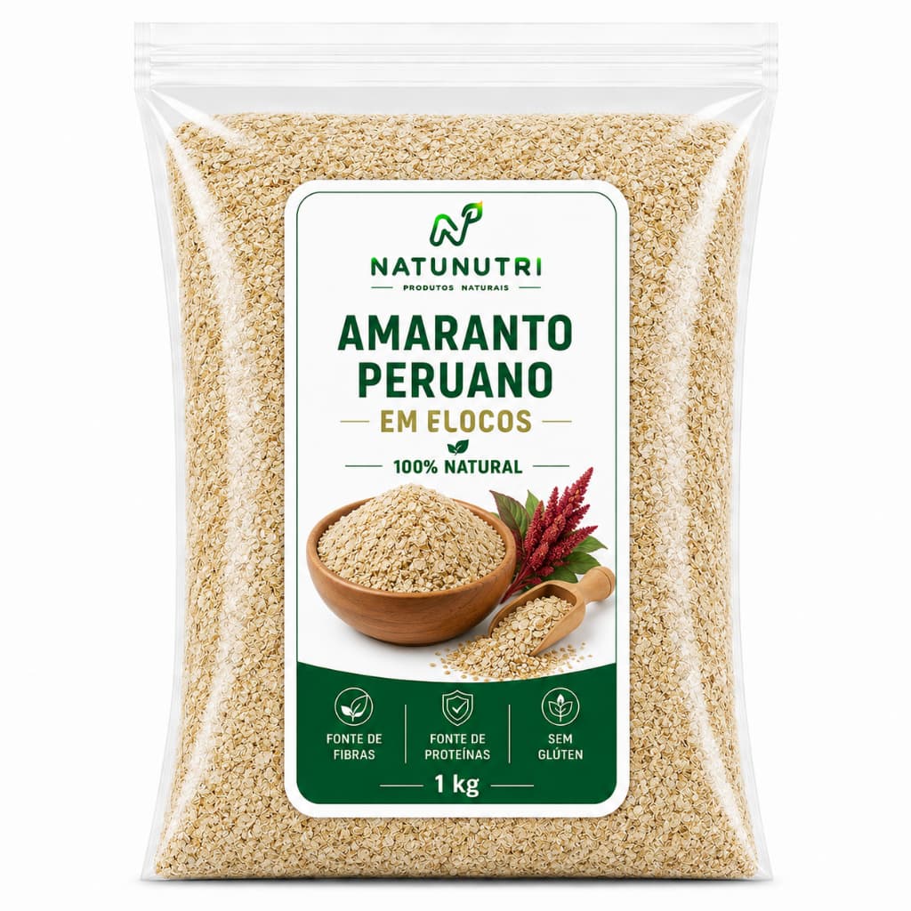 Amaranto Peruano em Flocos 1kg 500g 250g - Natunutri