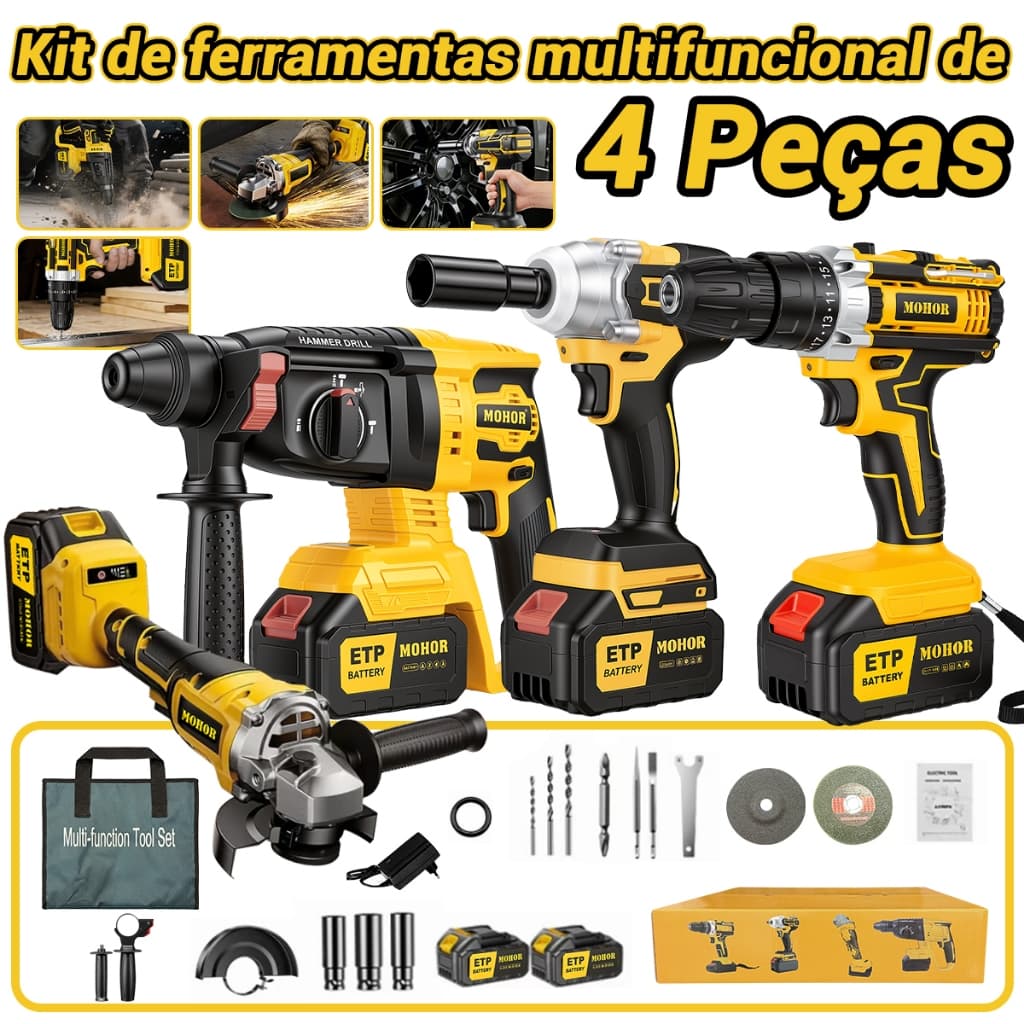 Kit Caixa de Ferramentas 48V com Bolsa de Ferramentas para Transporte, Embalagem em Saco Organizador Portátil Reforçado