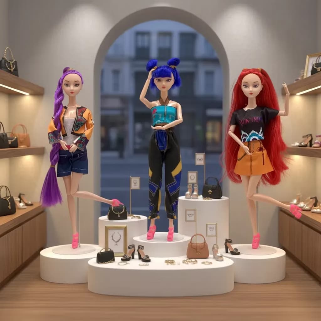 Boneca Kpop Demon Hunters Rumi Mira Zoey Articulada 30cm Kit 3 bonecas barato presente promoção7,7